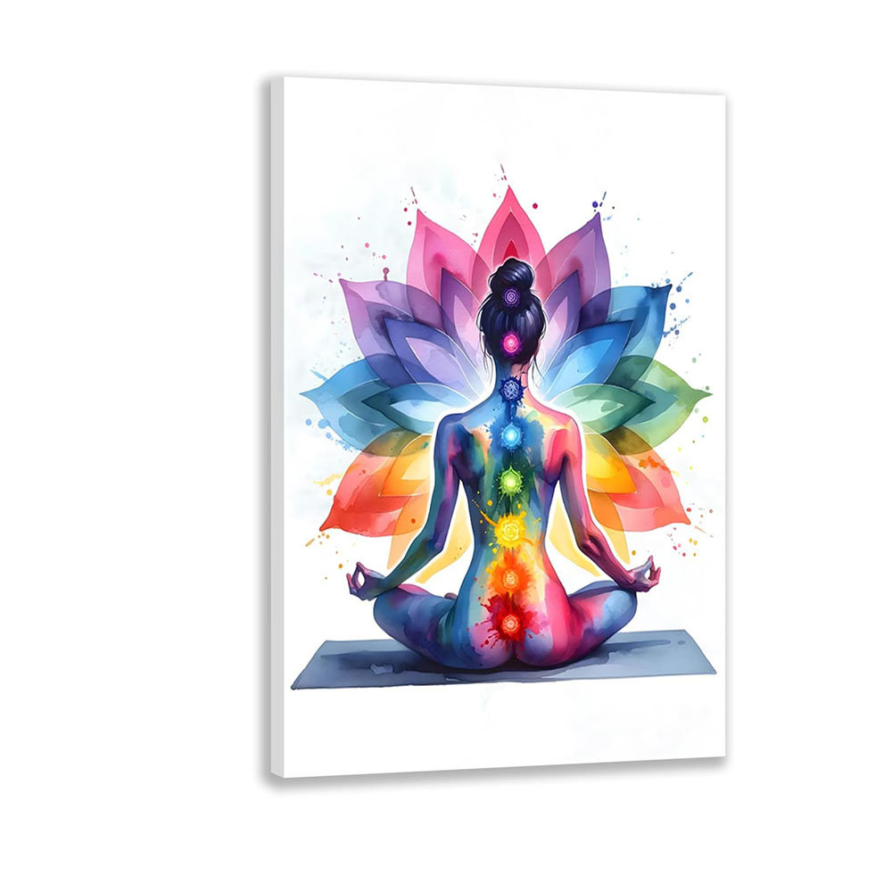 Bloomsbury Market Framed Zen Wall Art, Chakra Yoga Wall Decor, Colorful ...