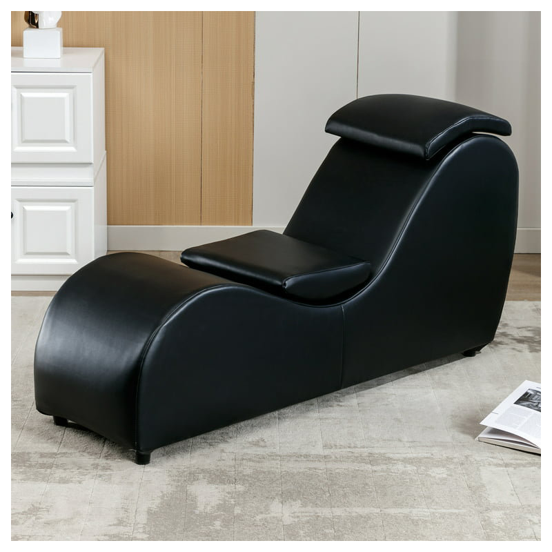 Méridienne Vegan, Similicuir noir