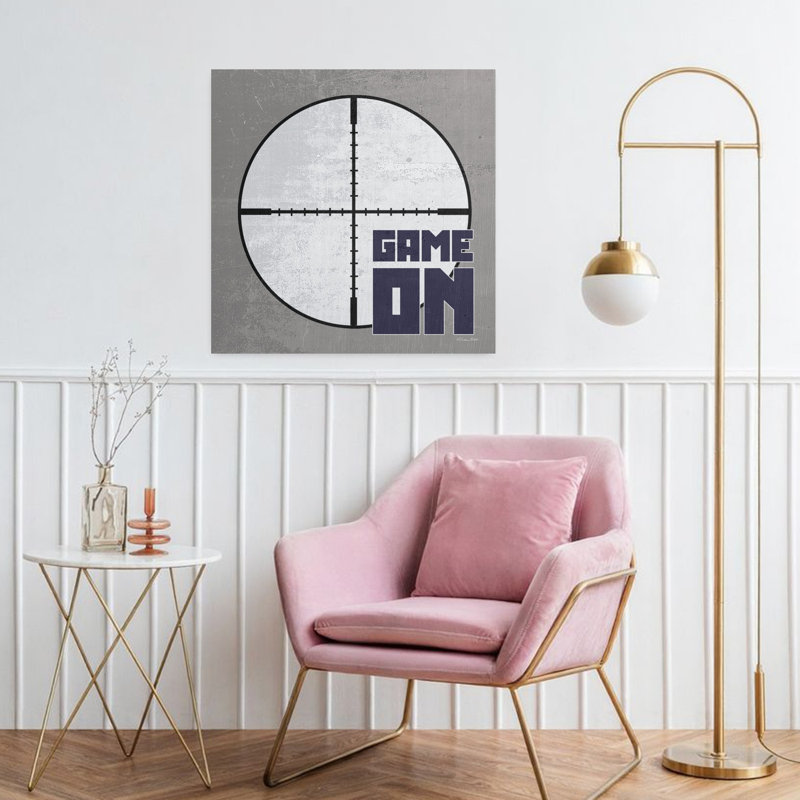 «Game On 1», art contemporain abstrait, H 32 po x l 32 po