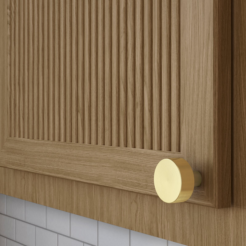4404 Contemporary Knob, 1.25", Satin Brass
