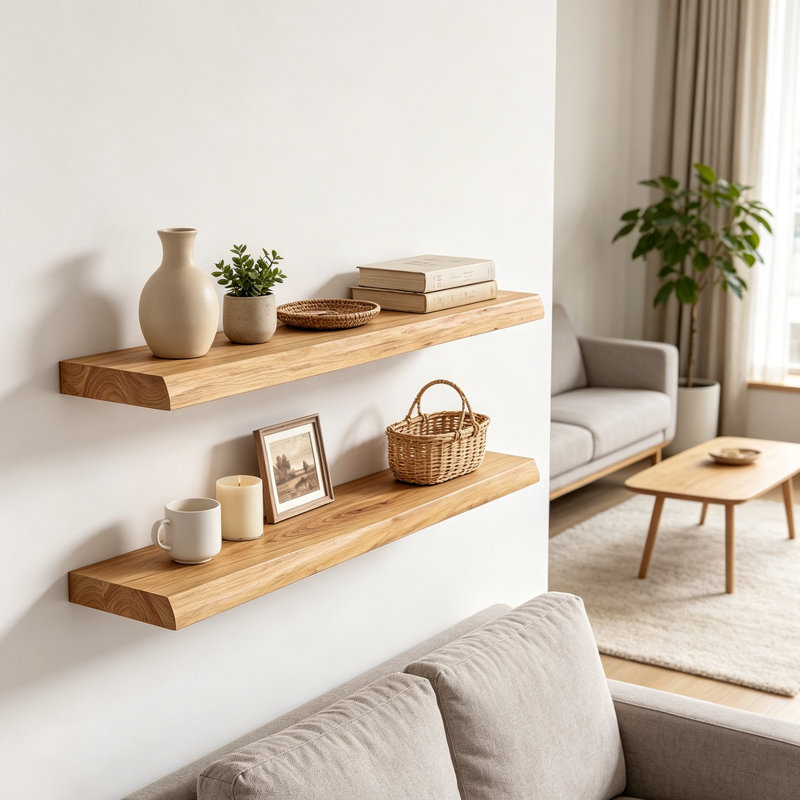 Solid Wood Floating Shelf