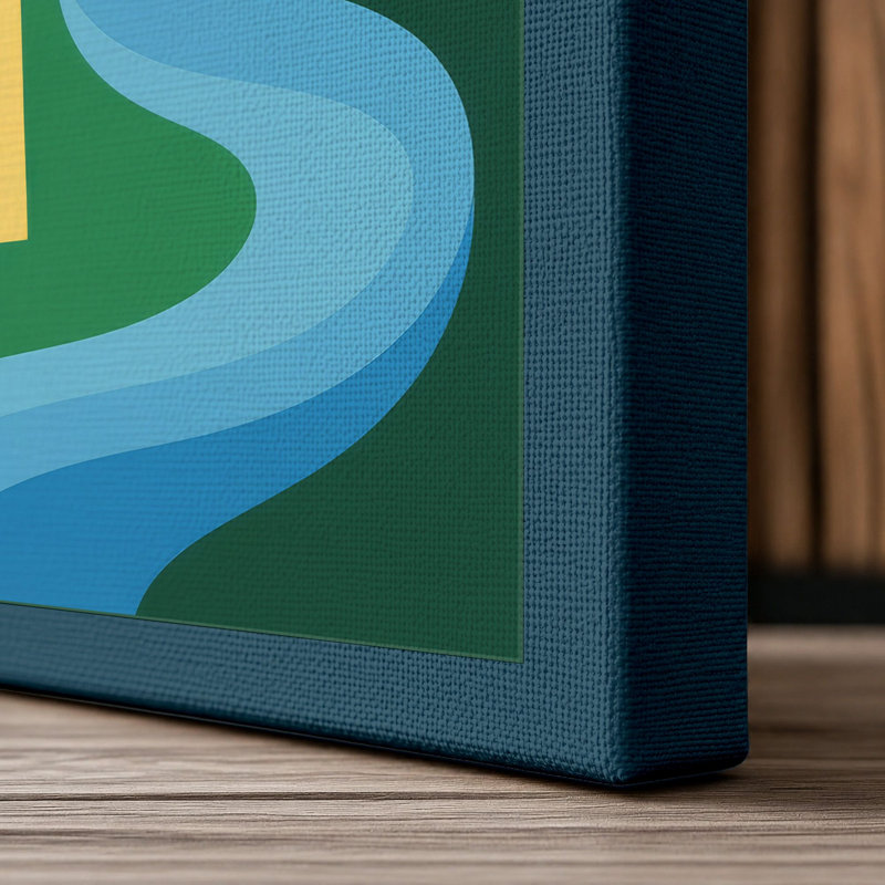 Print, 24x16 - 61.0 x 40.6 cm, Teal Border