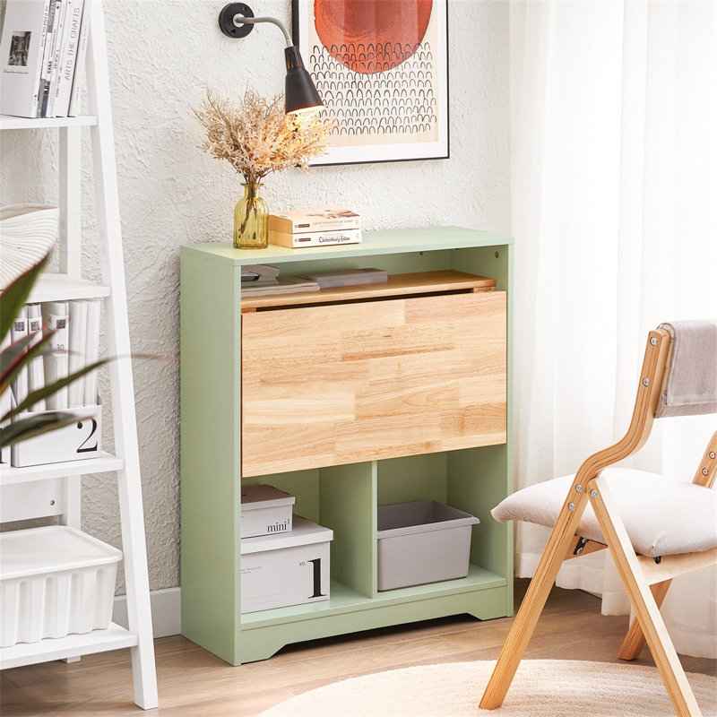 Babbi 91.6Cm W Peninsula Computer Desk with Hutch