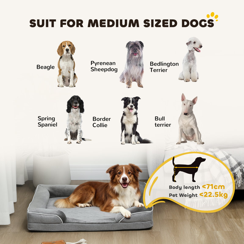 Fleece Pet Bed, 16.5cm H x 91.5cm W x 68.5cm D