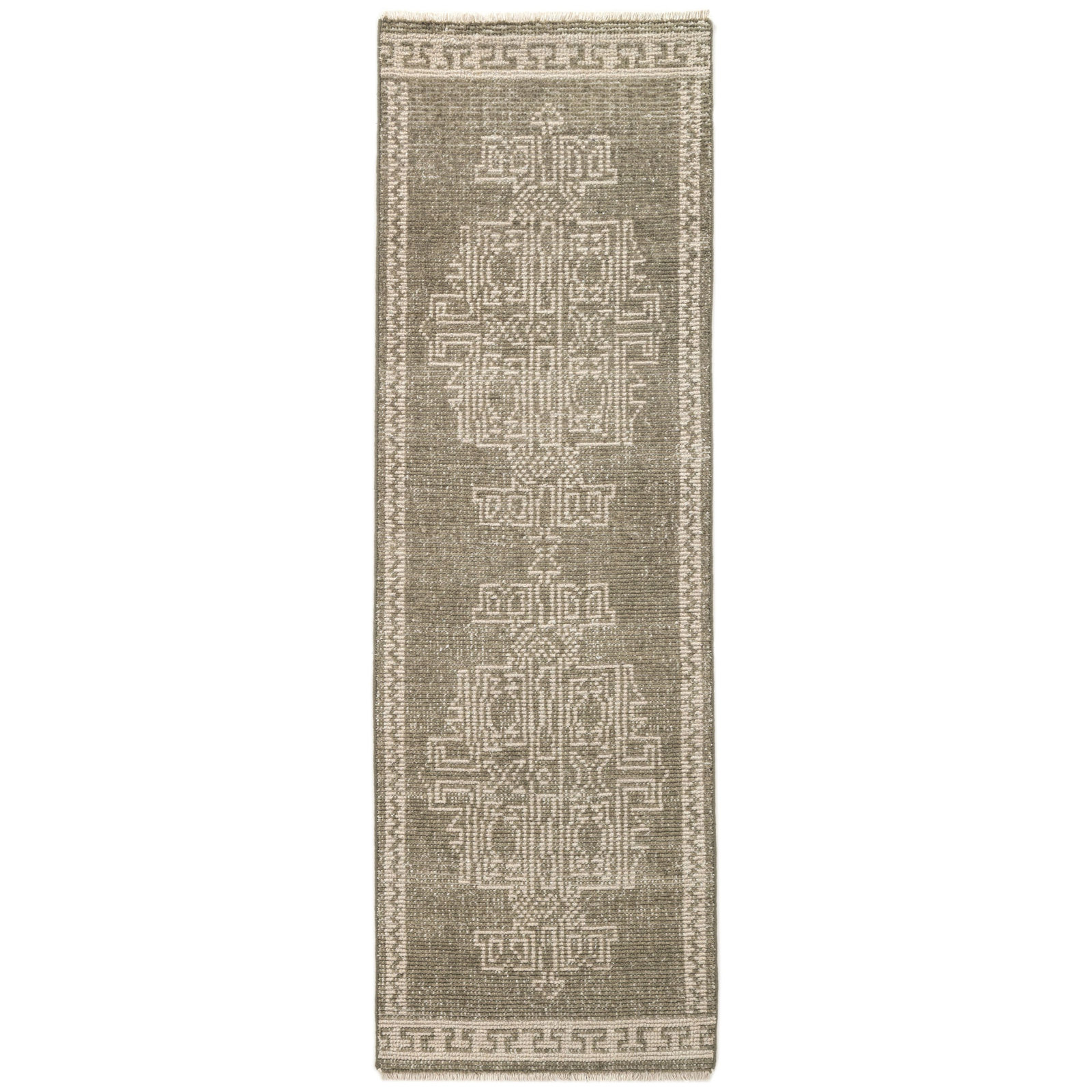 Mira Hand Knotted Wool Area Rug, Runner 2'6" x 8'