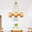 Boho 6-Light Dimmable Hand-Woven Rope Wagon Wheel Chandelier