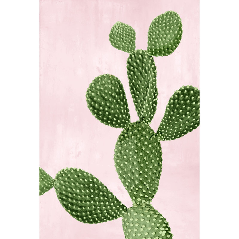 Cactus On Pink VI by Mia Jensen - Wrapped Canvas Art Prints, 91cm H x 61cm W