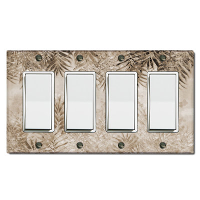 Plaque murale standard grise 4 feuilles