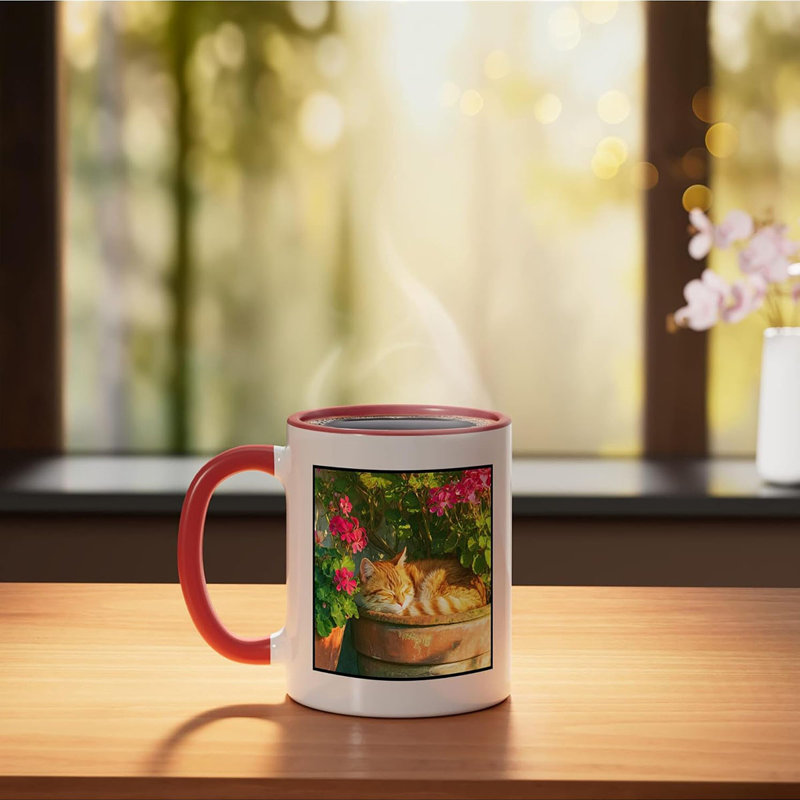 Ceramic Coffee Mug, Red