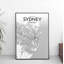 Sydney City Map - No Frame Print-1070727242