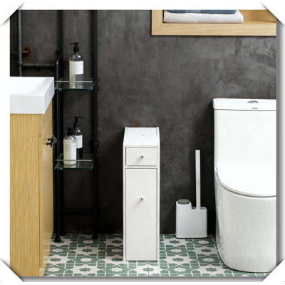 Porte-papier hygiénique sur pied étroit