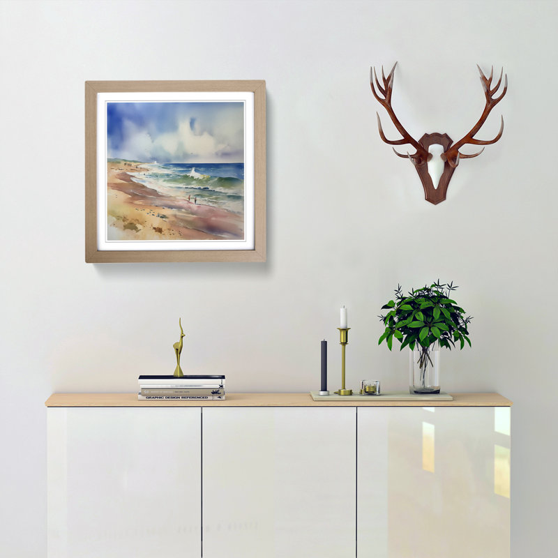 Single Picture Frame Print on Wood, Oak