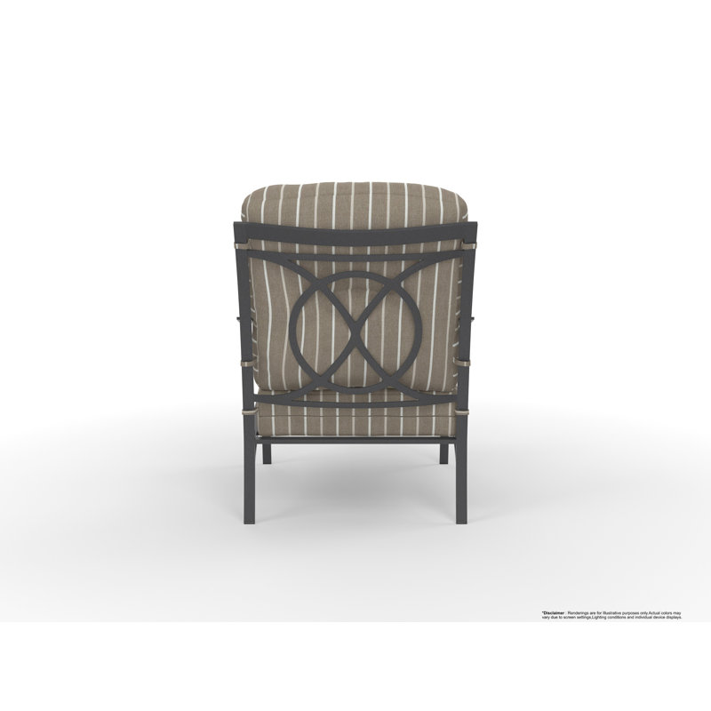 Pasadera Outdoor Lounge Chair, Trax Sequoia, Carbon Black