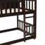 Lit superposé triple, simple au-dessus d'un lit simple, en bois d'hévéa, détachable, avec échelles pour lit scandinave, garde-corps et échelles amovibles, bois