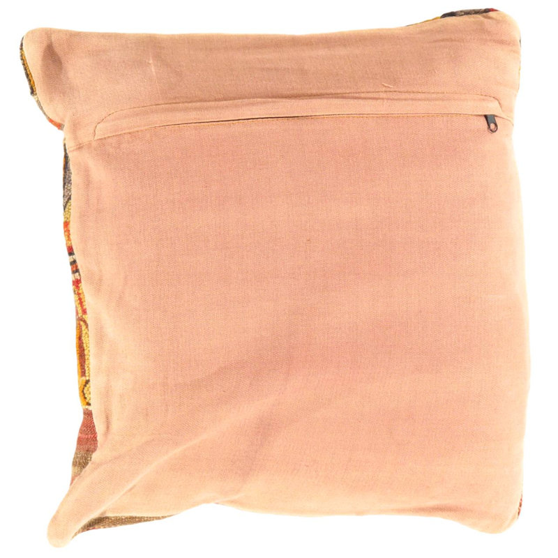Coussin vintage tissé à la main 16 po x 16 po