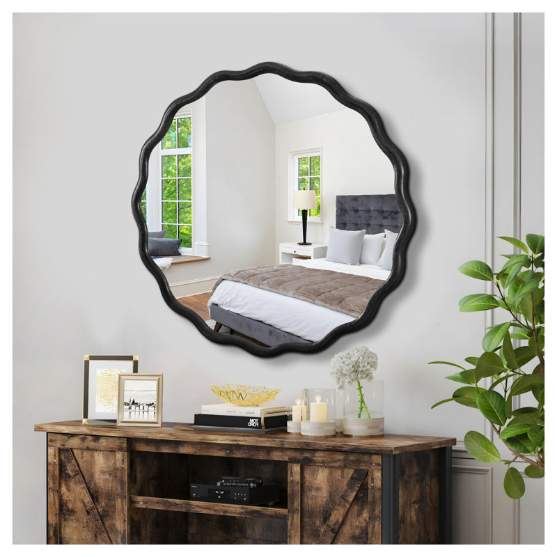 Miroir rond 36 po, 36 po x 36 po, Noir