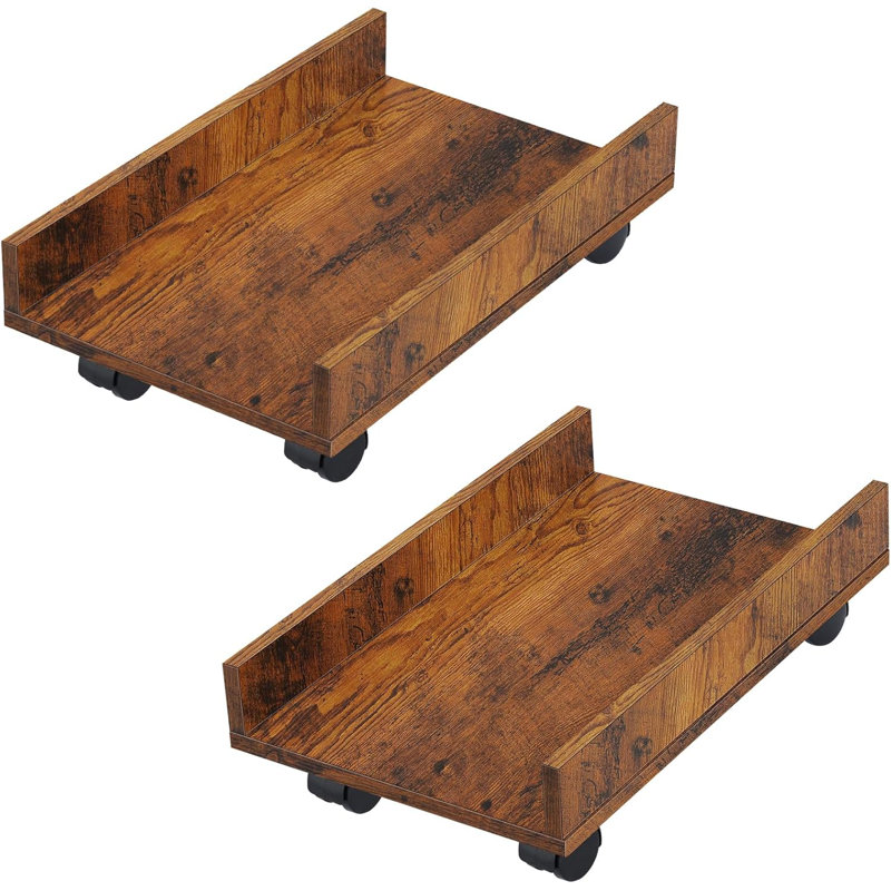 Computer Tower Set Of 2 Computer CPU Stand Carts With Sides