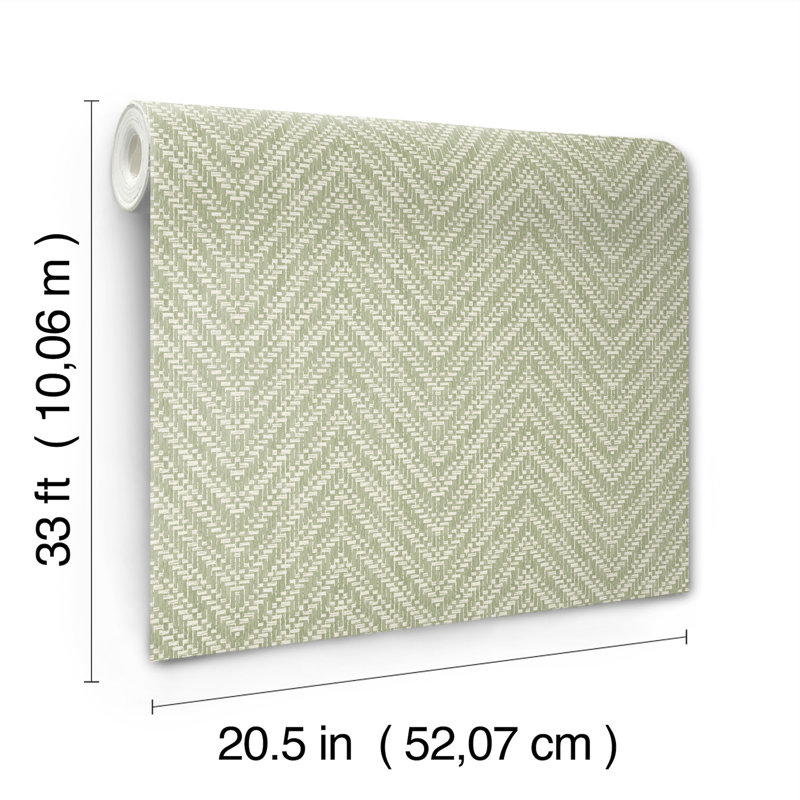 Rouleau de papier peint L 33 pi x l 20,5 po Ziggity, Vert