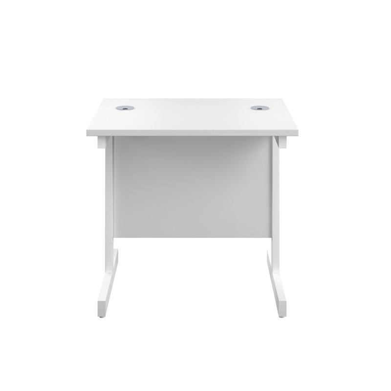 Bouton Metal Base Desk Shell, White, White