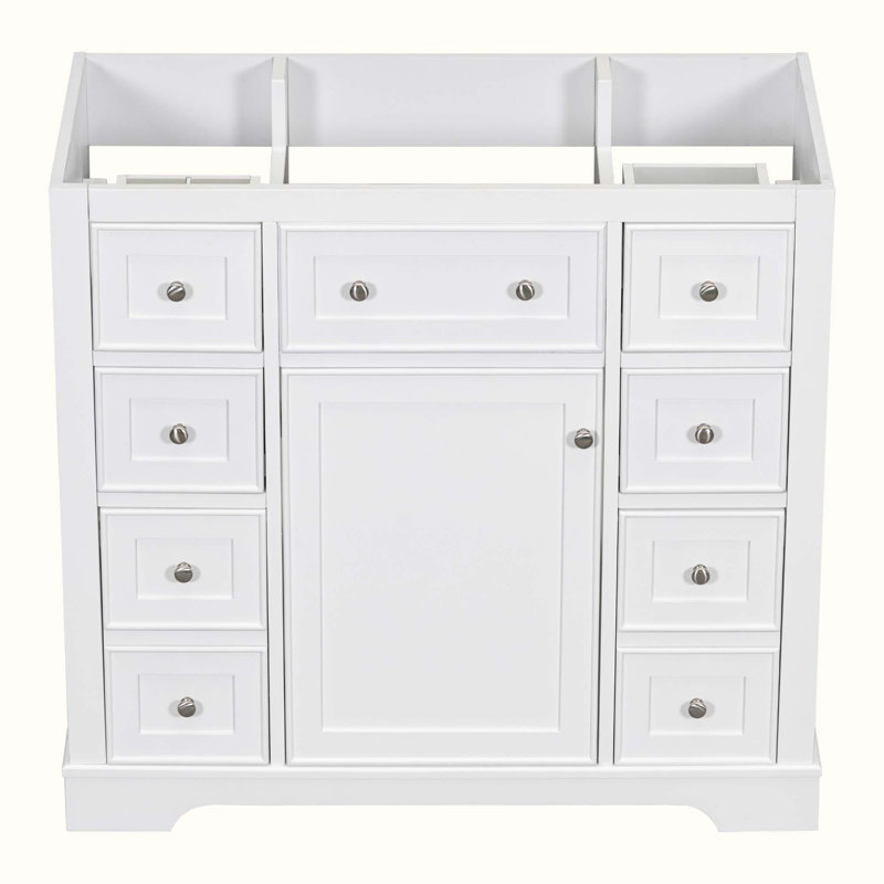 35,6 base de meuble-lavabo simple seulement, Blanc