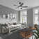 52" 5 - Blade Modern Ceiling Fan With Led Lights Remote App And Voice Control