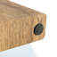 Table basse 31 "avec plateau effet marbre et base triangulaire en bois Harmonia