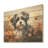 Floral Shih Tzu Serenity - Dog Wood Wall Art On Natural Pine Wood-260539816
