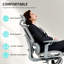 Ergonomic Office Chair, Mesh Desk Chair with Lumbar Support, Footrest-1696008323
