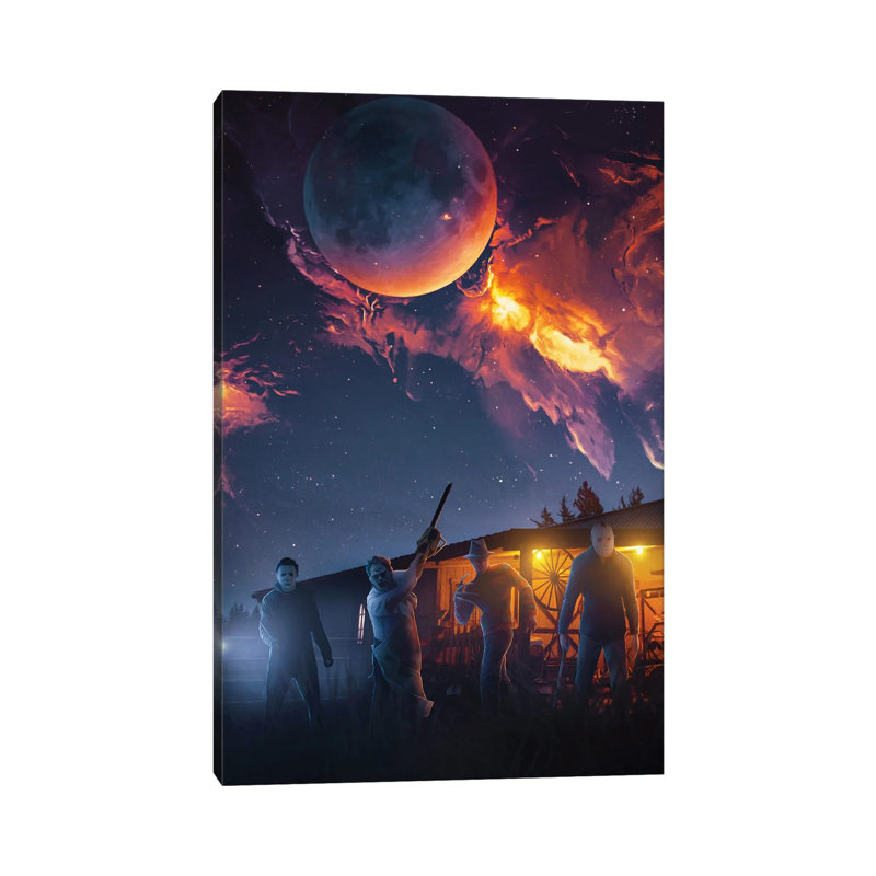 Horror Clan by Marischa Becker - Wrapped Canvas Painting, 101.6 cm H x 66.04 cm W x 1.91 cm D