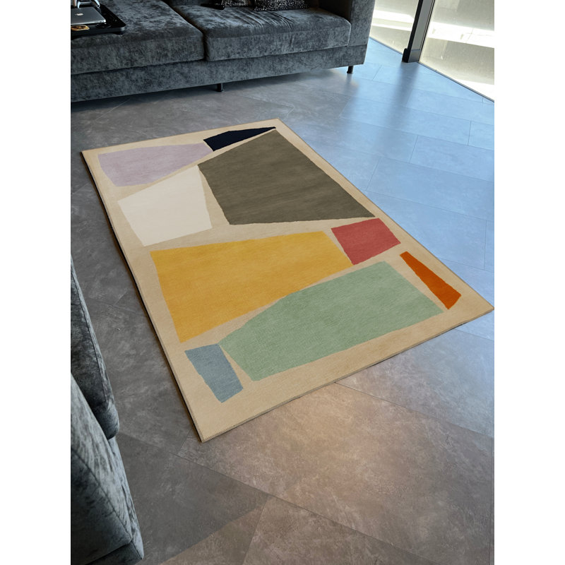 Tapis décoratif multicolore multicolore, Tapis de couloir 3 pi 3,37 po x 9 pi 10,11 po