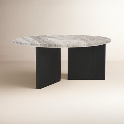 Ferney 35" Genuine Marble Coffee Table