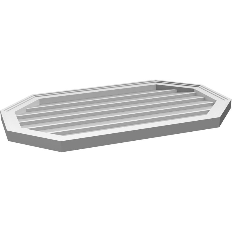 Évent horizontal gondole allongé en surface octogonal Signature, H 20 po x l 34 po x P 1,5 po