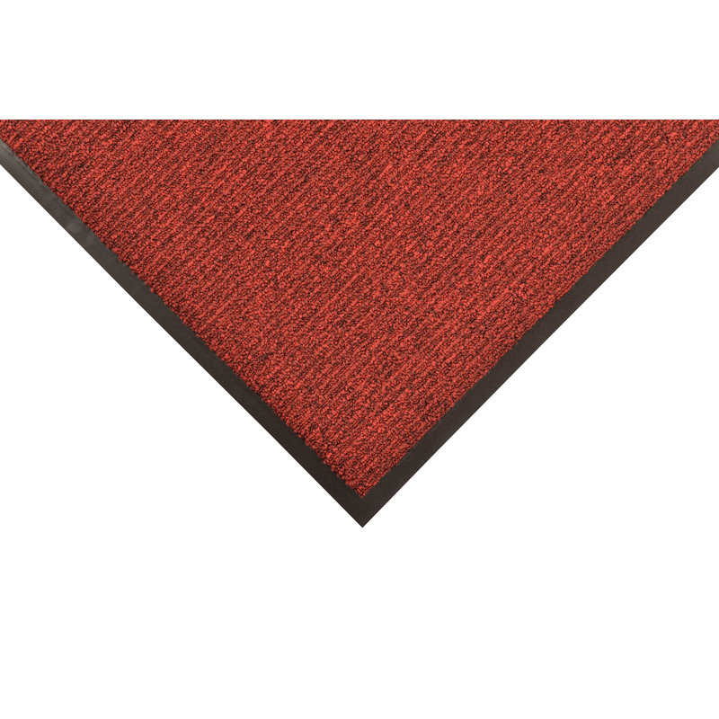 Paillasson intérieur antidérapant Alkan, Rouge / noir, 4 pi x 6 pi