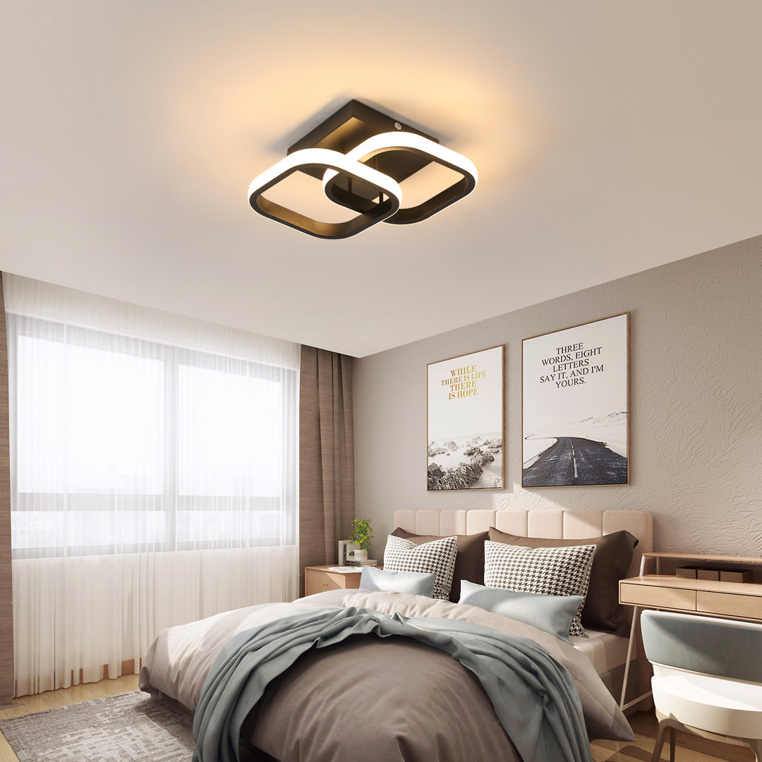 DELIPOP Double Square Dimmable LED Aluminum Flush Mount