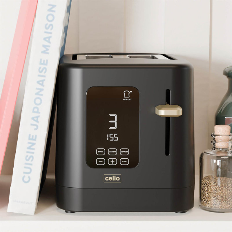 Cello 2 Slice Digital Toaster, Black