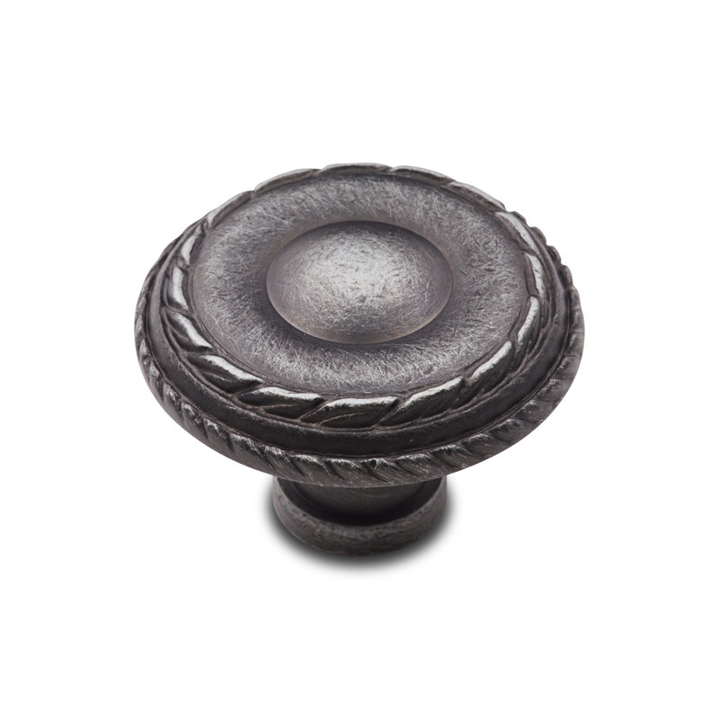 Poignée à double tranchant CK Series, Diamètre du bouton 1,5 po, Nickel vieilli