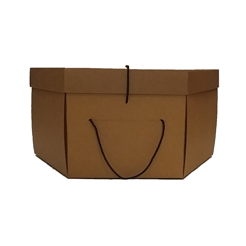 Mccoin Corrugated Cardboard Hat Box, 9" H x 12" W x 12" D