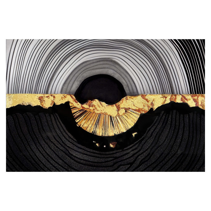Art mural abstrait en verre trempé sans cadre - 40 po x 60 po