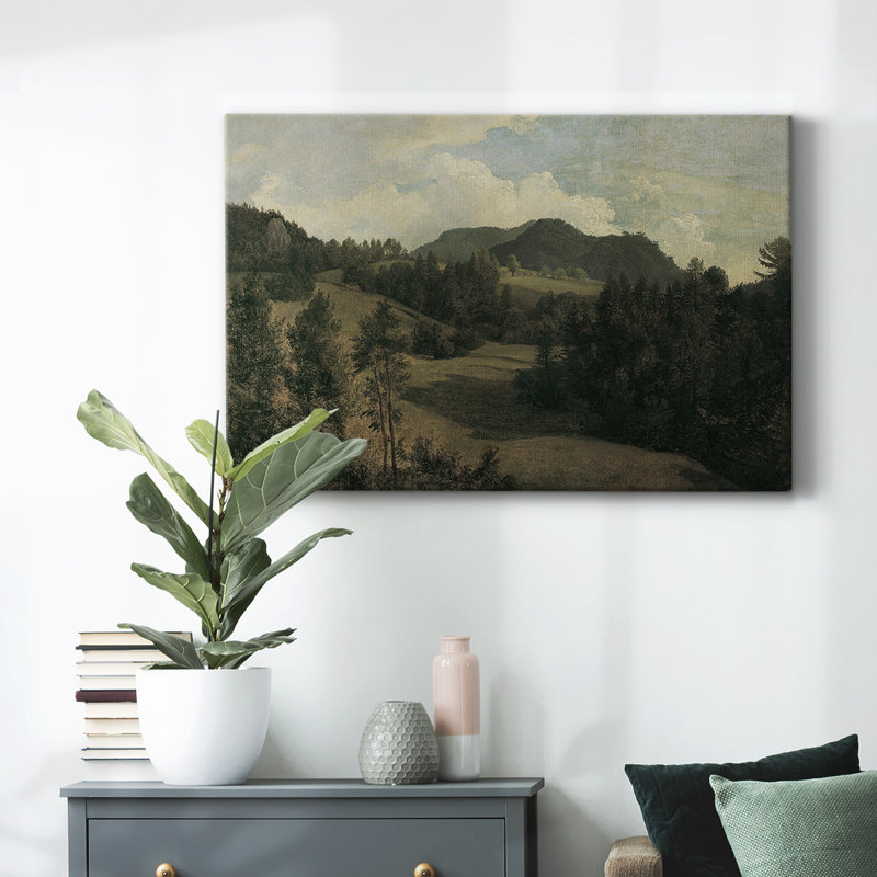 Paysage rétro - CDLV - Toile tendue avec châssis, H 19 po x l 28 po