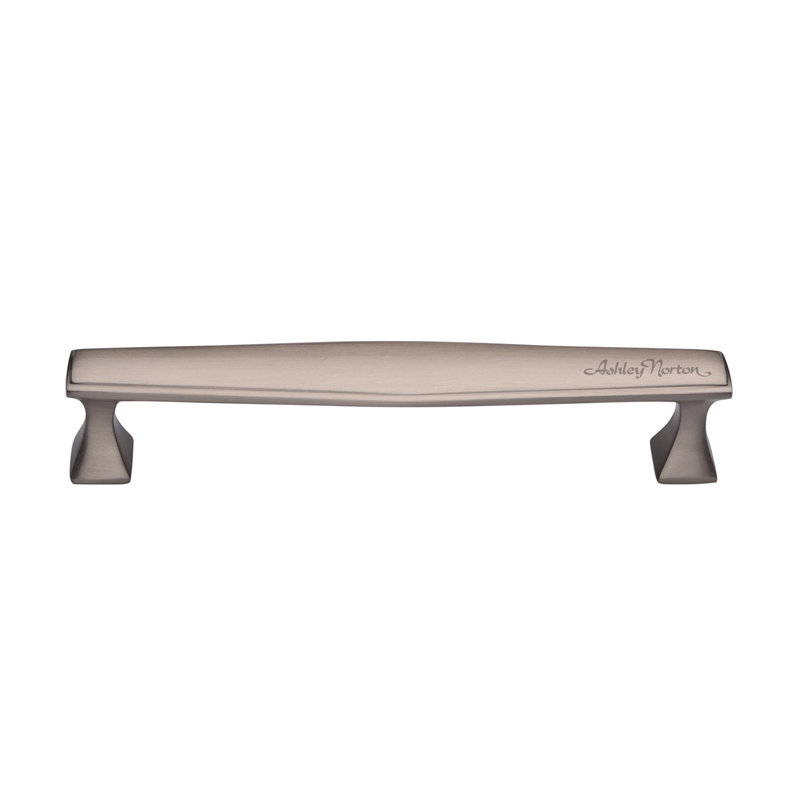 Poignée d'armoire déco, Nickel satiné, 10"