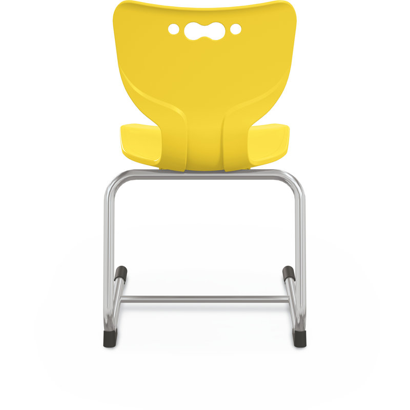 Chaise de classe en porte-à-faux Hierarchie, Jaune, Chaise 14 po