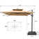 129'' X 105'' Rectangular Outdoor Solar Led Cantilever Patio Umbrella, Counter Weights Included
