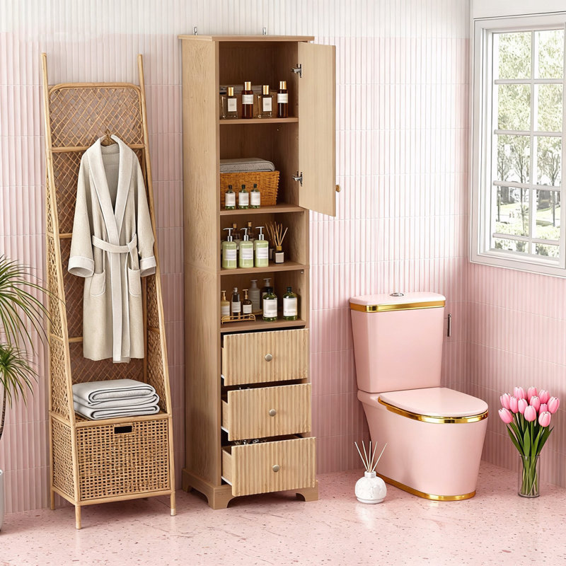 Grande armoire de salle de bain autoportante