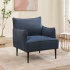 Fauteuil d'appoint, canapé simple à accoudoirs rembourrés, Tissu bleu