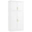 Spacieux garde-manger en MDF blanc de style campagnard pour le rangement de la cuisine