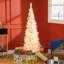 Sapin de Noël artificiel haut et mince pour décoration de Noël-467133860-467133866