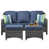 Grey Frame/Demin Blue Cushion