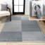 Tapis gris foncé / crème à carreaux lavables à la machine Kentarius-1117301447