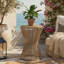Table d'appoint d'extérieur avec un long sablier élégant pour la terrasse et le balcon-2120828280