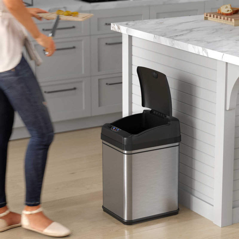 Deodorizer PetGuard Stainless Steel 8 Gallon Motion Sensor Trash Can
